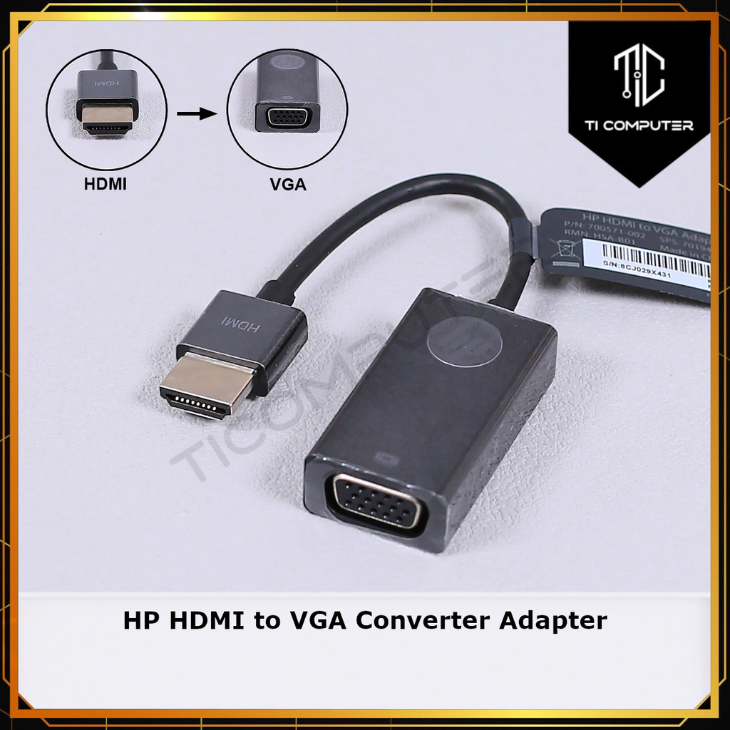 HP HDMI to VGA Converter Adapter H4F02AA for PC Laptop to Monitor ...