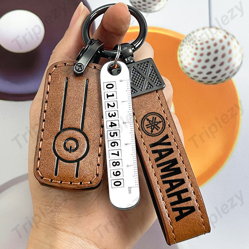 Retro Cowhide Shell Genuine Cow Leather Motor Key Fob Case Cover For ...