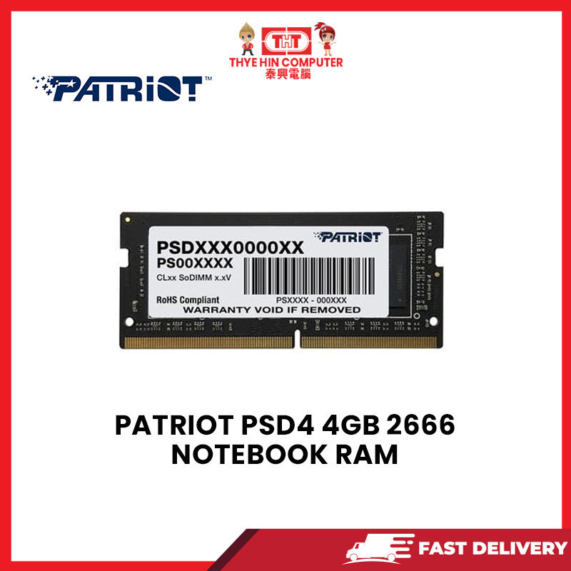 PATRIOT PSD4 4GB 2666 NOTEBOOK RAM | Shopee Malaysia