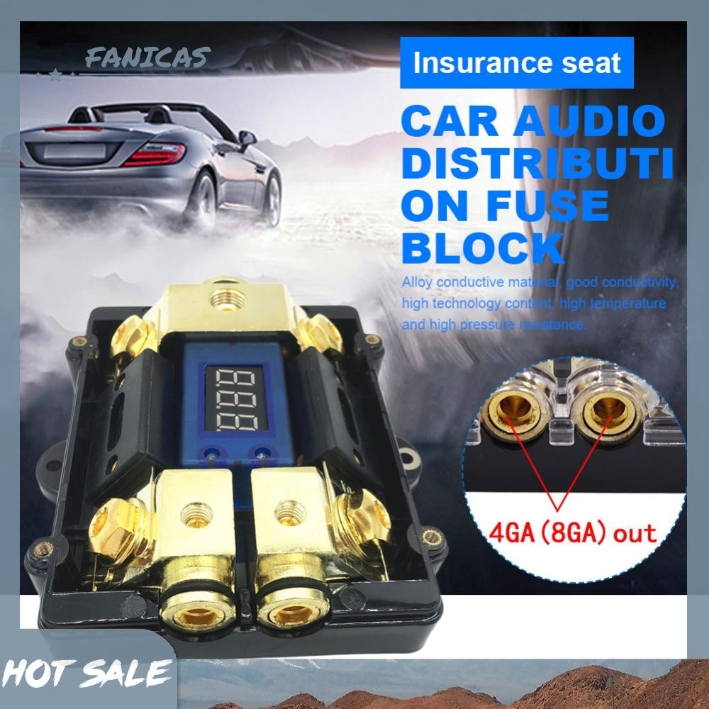 [Fanicas.my] 1 Way in 2 Way Out Car Audio Fuse Box with LED Display