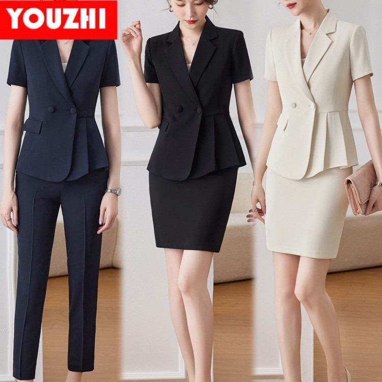 2024 New Real Stock Women S Office Set Wear Short Sleeved Coat And   Sg 11134201 7rcf1 Ls759m5owfkeb9