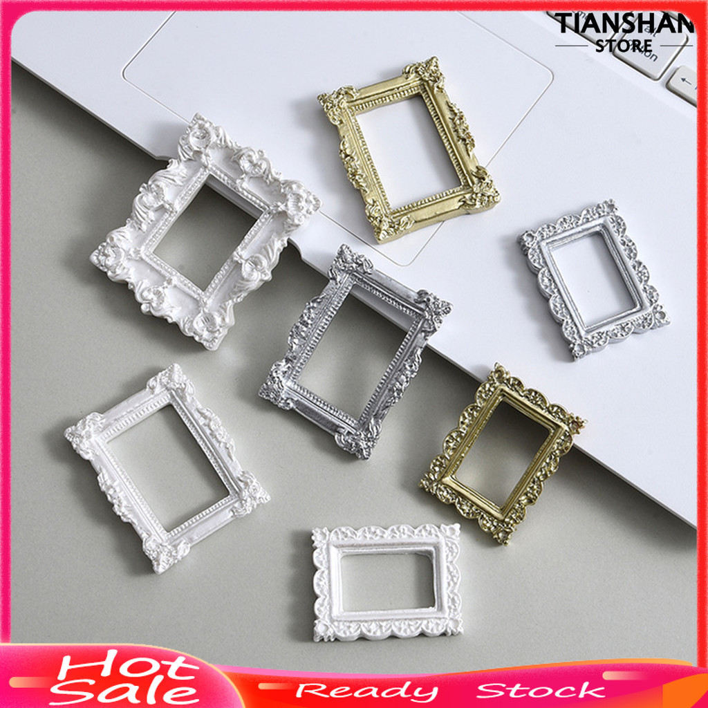 [TTS]☼2Pcs Photo Frames Anti-deformed Vintage Resin European Style Mini ...