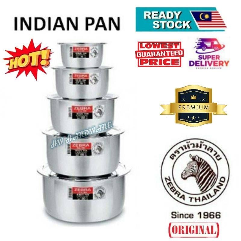 Original Zebra from Thailand India Pan 14/18/22/26/30cm (1PC) | Shopee ...