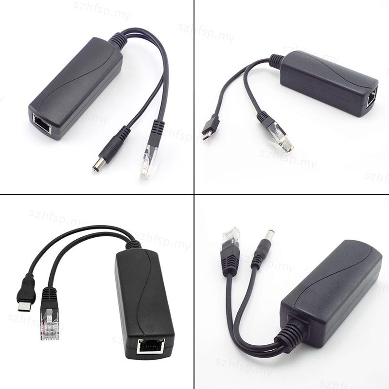 POE Splitter Cable 48V to 12V 5V Output Power Over Ethernet Poe ...