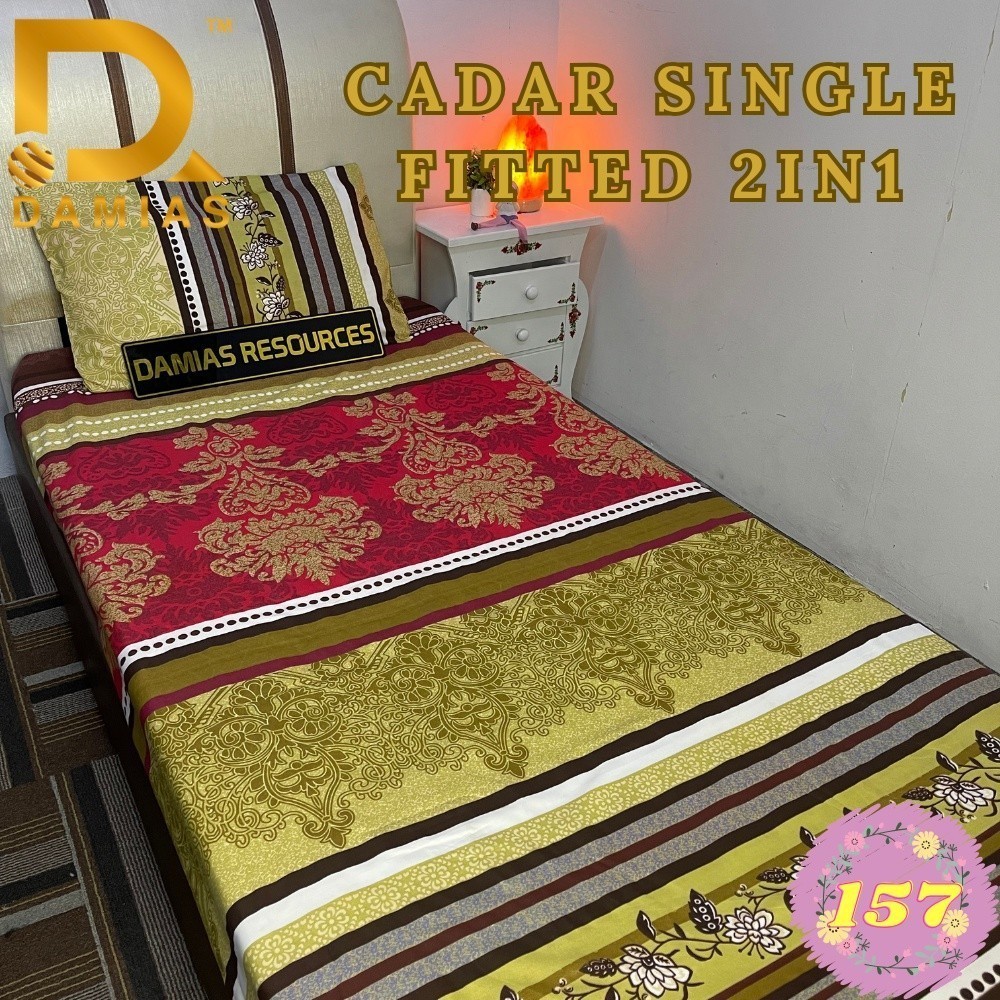 Cadar Getah Fitted Set 2 In 1 Single Bujang Cotton Imtiaz Ready Stock Exclusive Tilam Asrama
