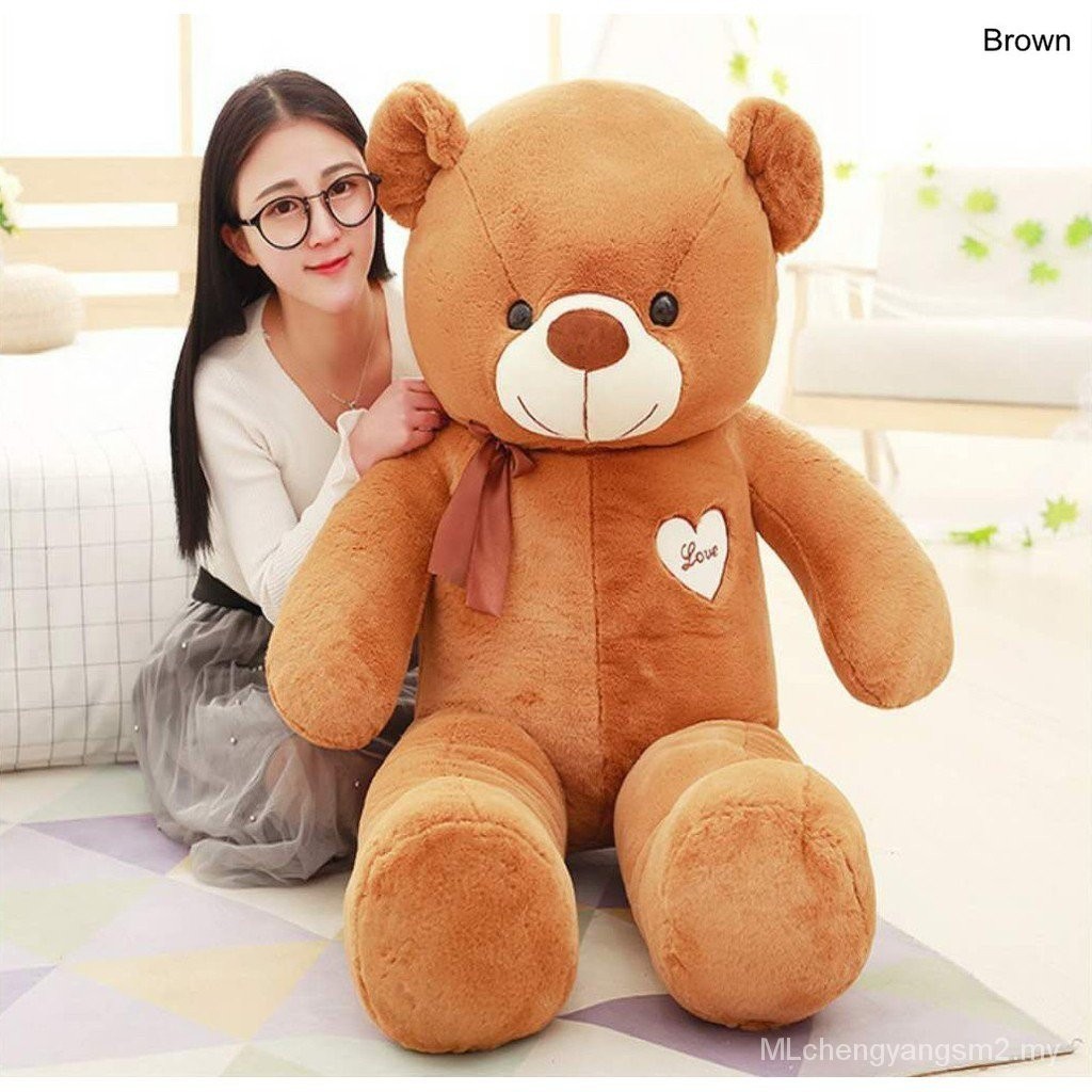 (Ready stock) 80cm teddy bear pink giant big cute plush toy gift ...