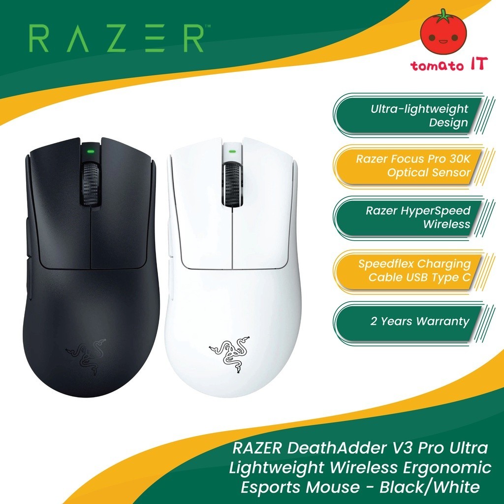 RAZER Deathadder V3 Pro Wireless Gaming Mouse - Black - RZ01-04630100 ...