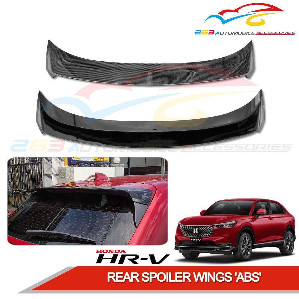 HONDA HR-V HRV 2022-2024 REAR SPOILER WINGS 'ABS' (FULL BLACK / CARBON ...