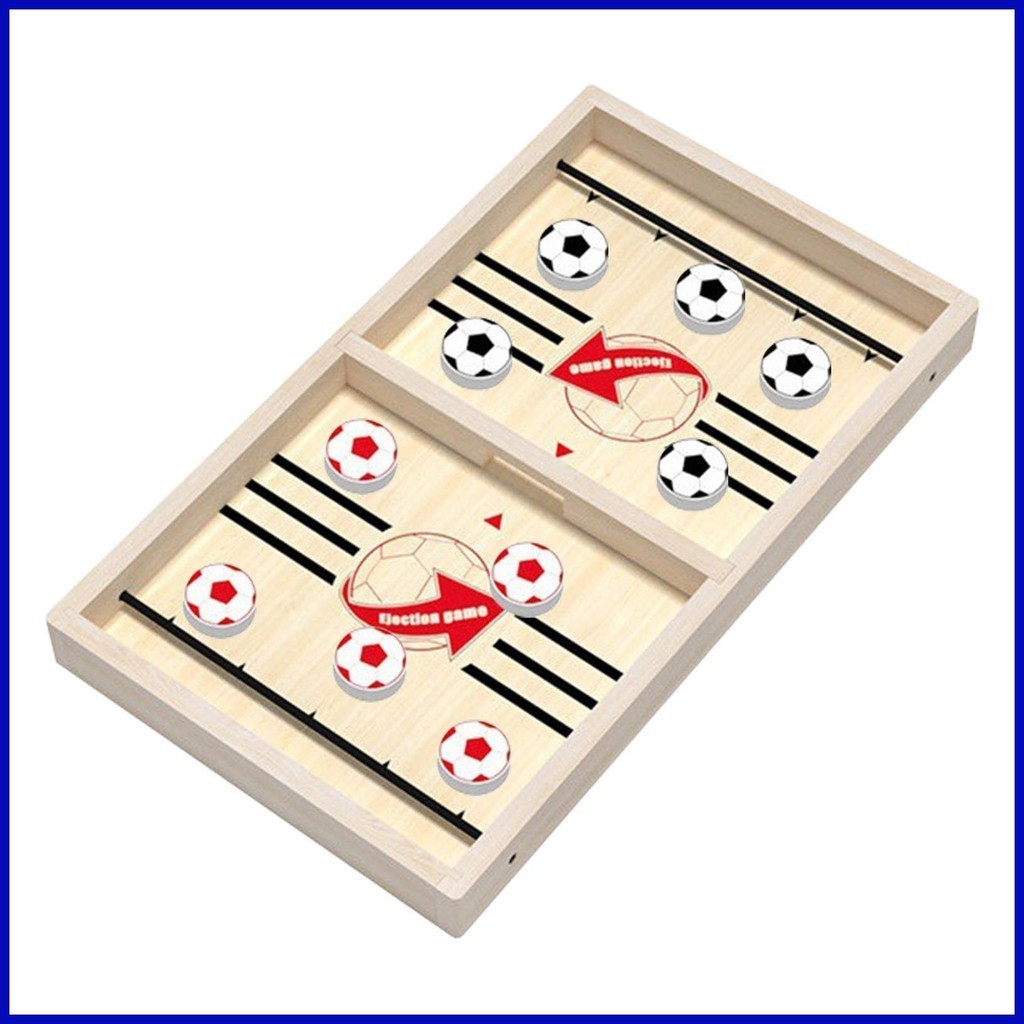 Fast Sling Puck Game Soccer Ball Slingshot Board Game with 10 Pucks