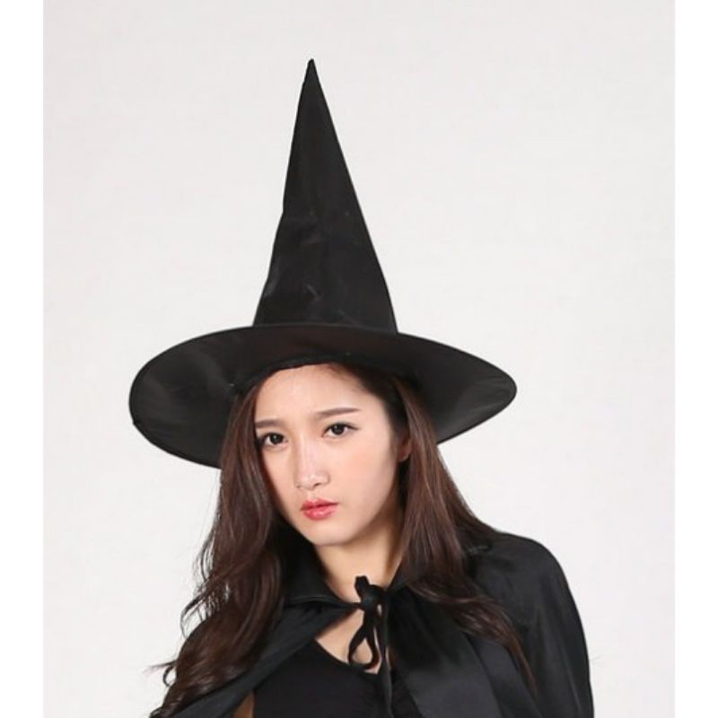 Witch Hat Black Nylon Plain Womens main image 0