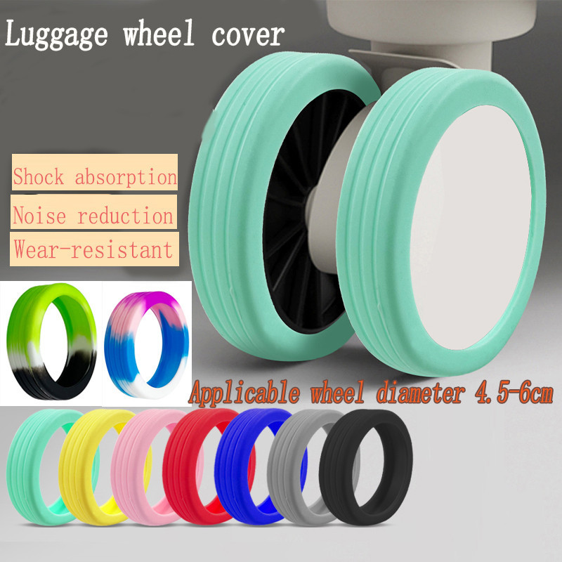 Luggage Wheel Protection Cover, Silicone Trolley Case Silent Caster ...
