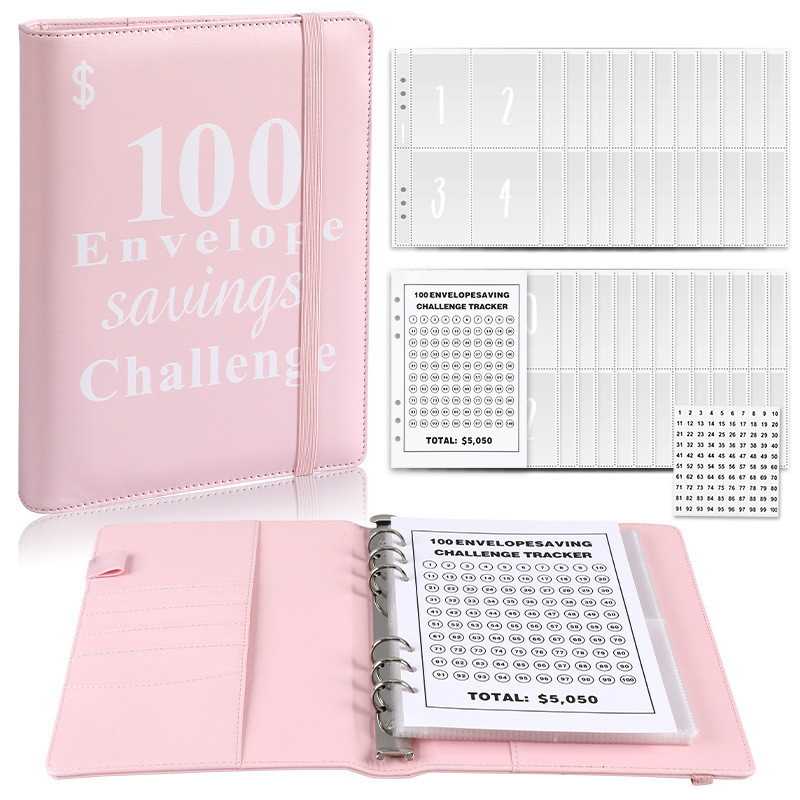 100 Days Envelope Challenge Binder Notebook Save Money Challenge A5 ...