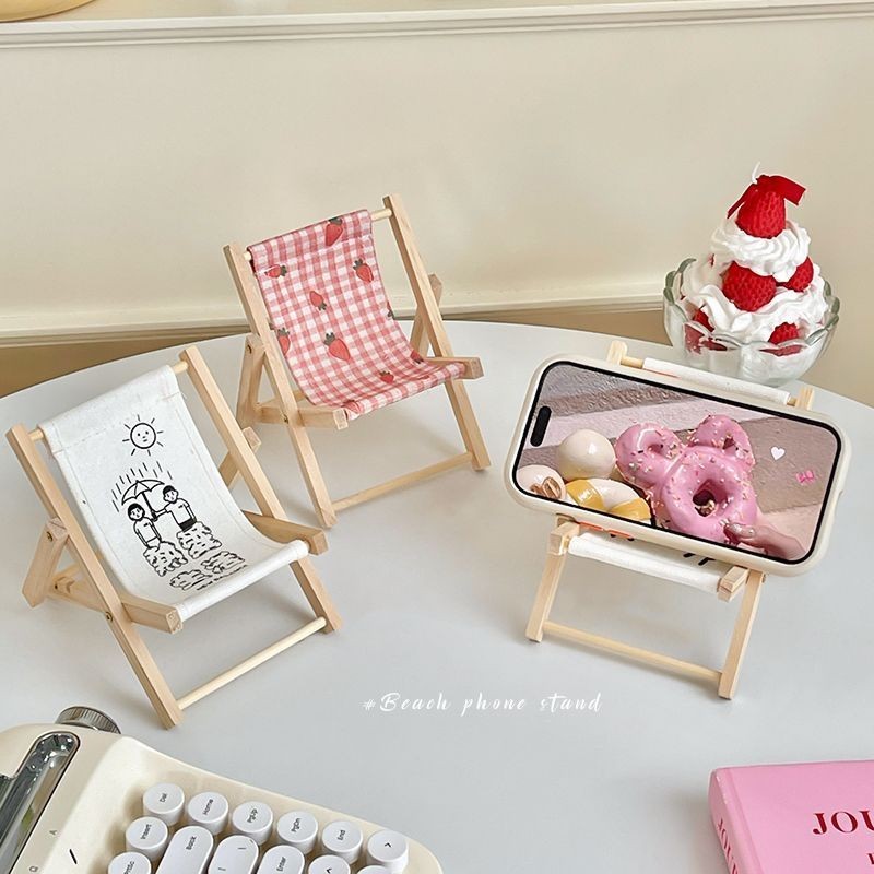 Creative Funny Phone Holder Lazy Cute Beach Small Chair Small Furniture ...