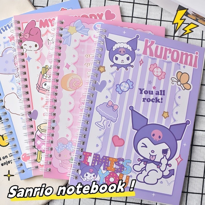 Kawaii Sanrio Kuromi Coil Notebook A5 Notebook Exercise Book Girls Cute ...