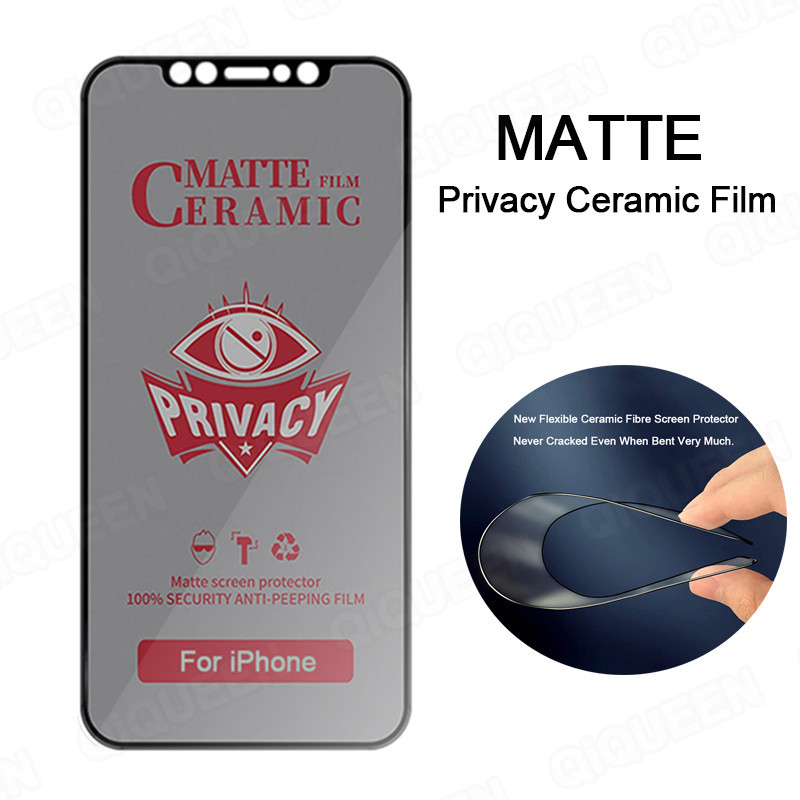 Clear/Matte/Privacy Ceramic Film Screen Protector Tempered Glass