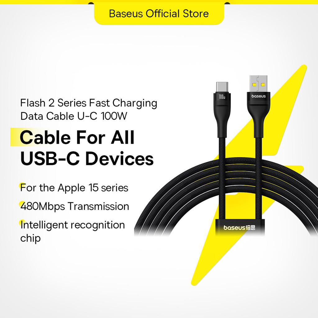 Baseus Flash Series2 100w All Compatible Fast Charging USB to Type-C ...