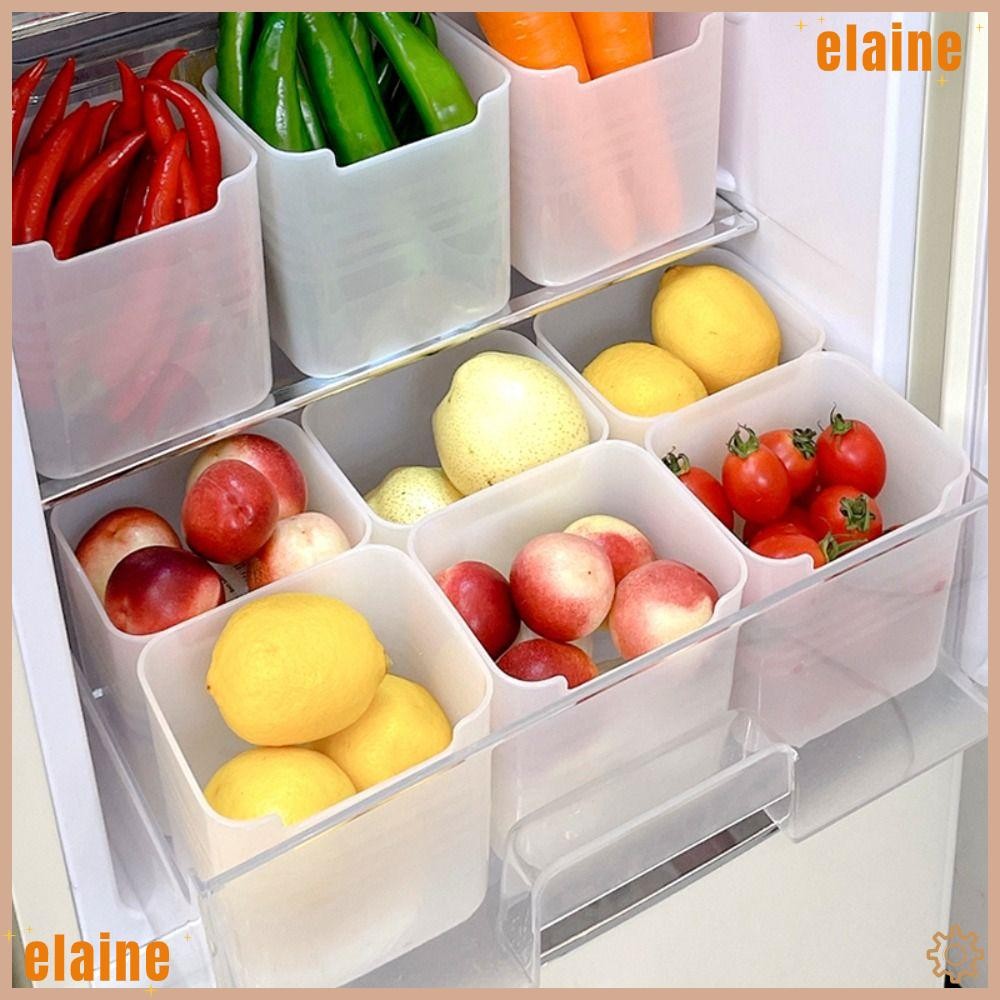 ELAINE2 Refrigerator Organizer Bin, Stackable Plastic Food Fridge ...