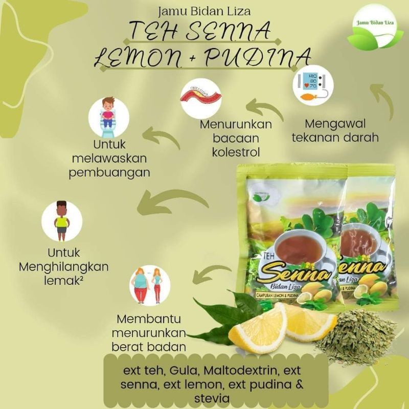 Teh Senna Lemon Bidan Liza Senna Tea With Lemon [allynux Official Store 