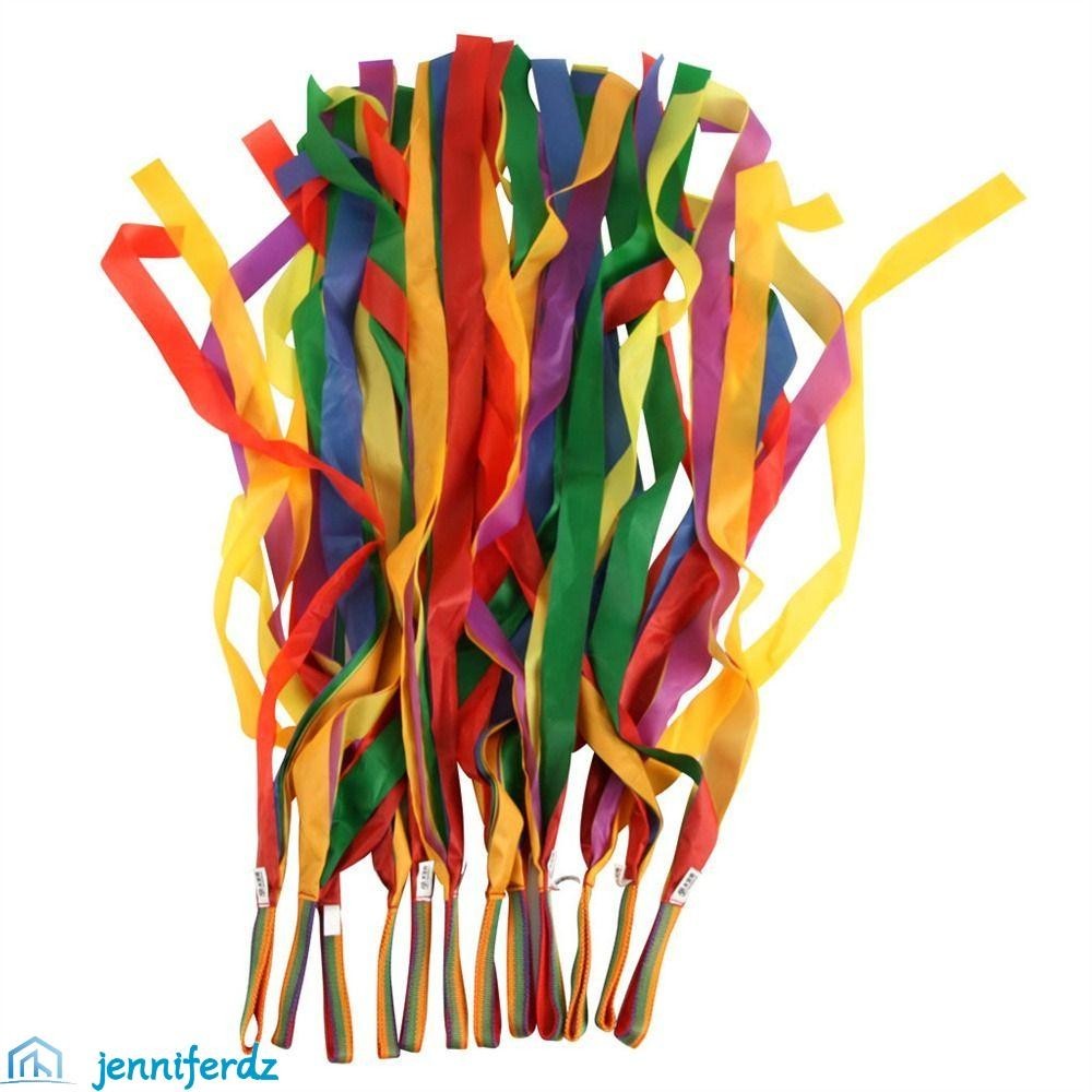 JENNIFERDZ Gymnastic Ribbons, Color Ribbon Toys Hand Held Dance Rainbow