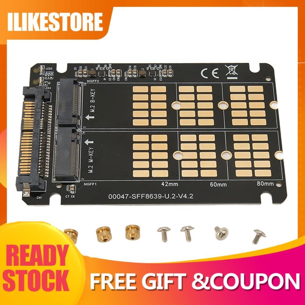 Ilikestore M.2 To U.2 Adapter Card Metal Stopper NVME SATA Blue Status ...