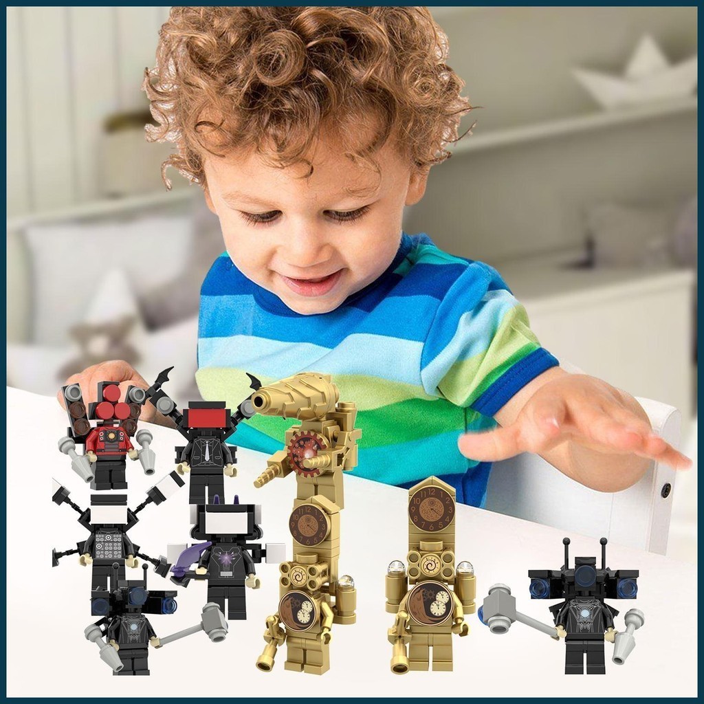 Skibidi Toilet Building Block Toy TV Man/Titan Cameraman/ Speakerman ...