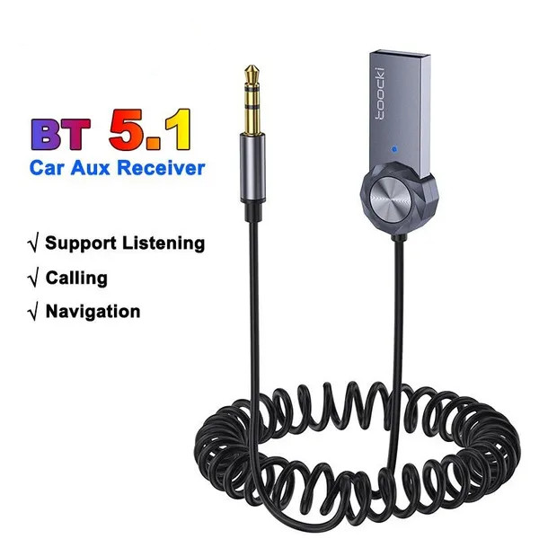 Twitch Bluetooth 5.1 Aux Adapter Dongle USB to 3.5mm Jack Wireless Car ...