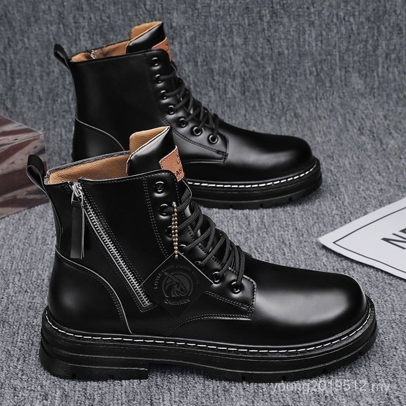 Autumn Martin boots men s high-top shoes fashion trend tooling thick ...