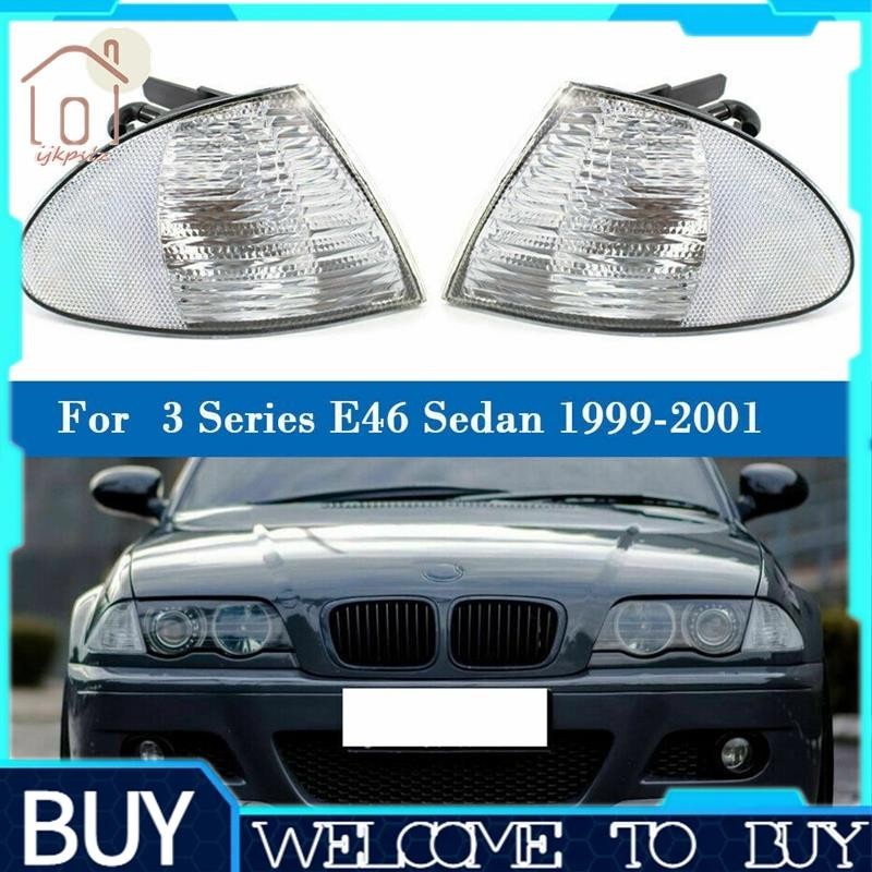 Pair Park Signal Corner Marker Lights Lamps Lenses for-BMW 3 Series E46 ...