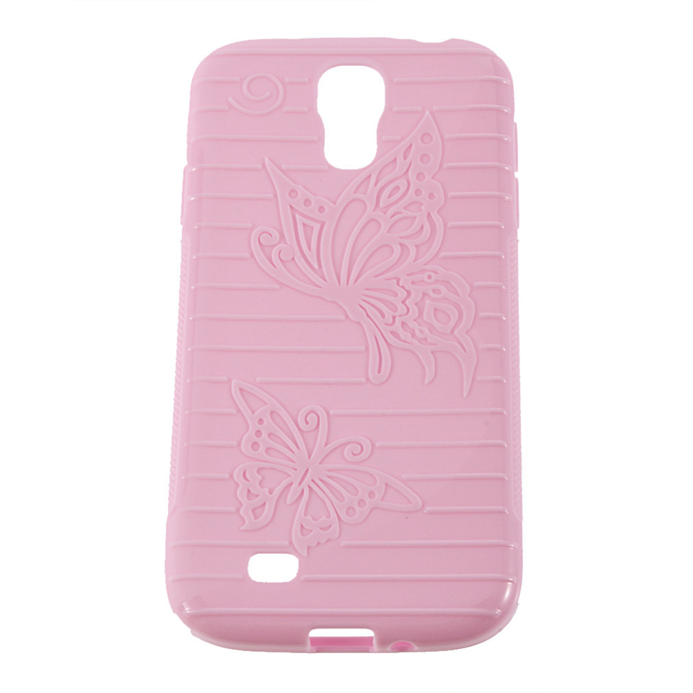 【clearance】double Butterfly Back Case Cover For Samsung I9500 S4 