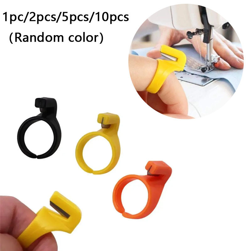 Plastic Quilting Thread Cutter Thimble Finger Knife Ring Home Cutting