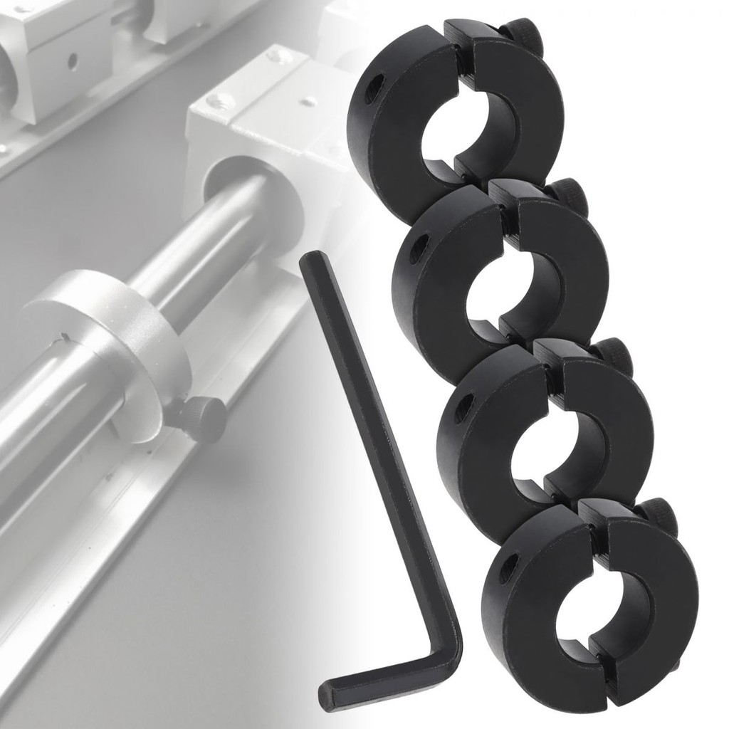 TonGass 8-Pack 5/8" Bore Double Split Shaft Collars - Carbon Steel Clamp-On Collar Sets For Industrial Use