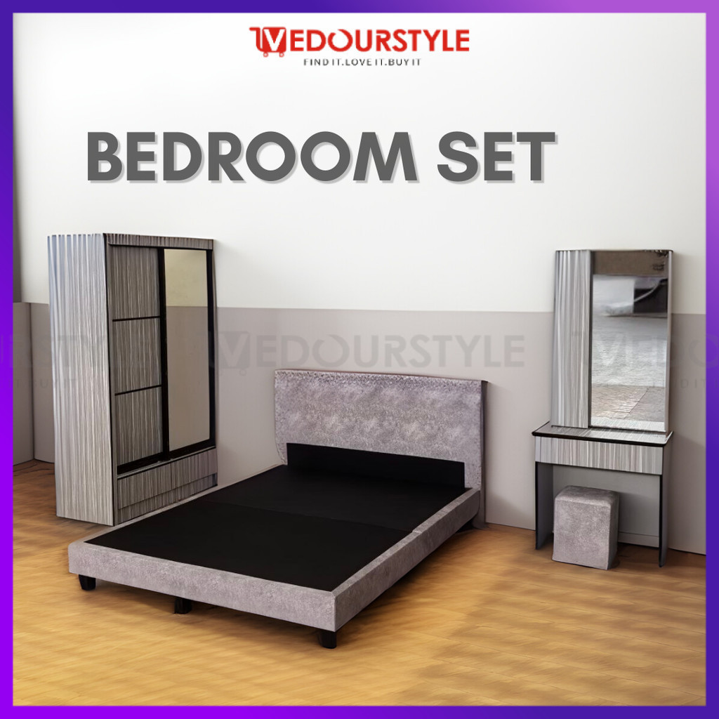 (Free Installation) Vedourstyle Bedroom Set Queen Size Divan Bed ...
