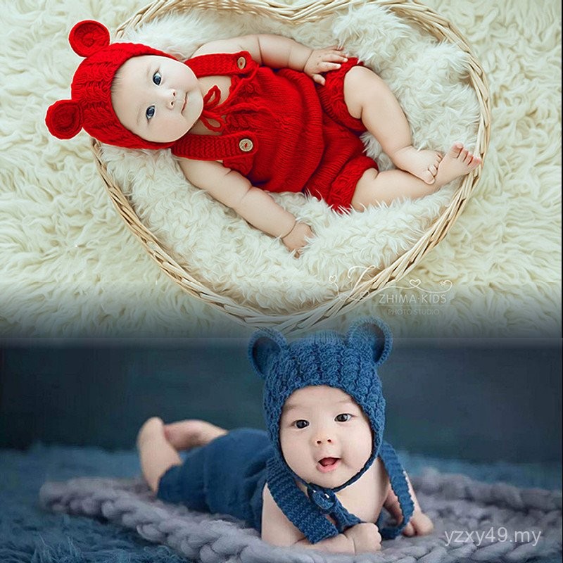 Bayi Bulan Penuh Baru Seratus Hari Penggambaran Foto Pakaian Fotografi