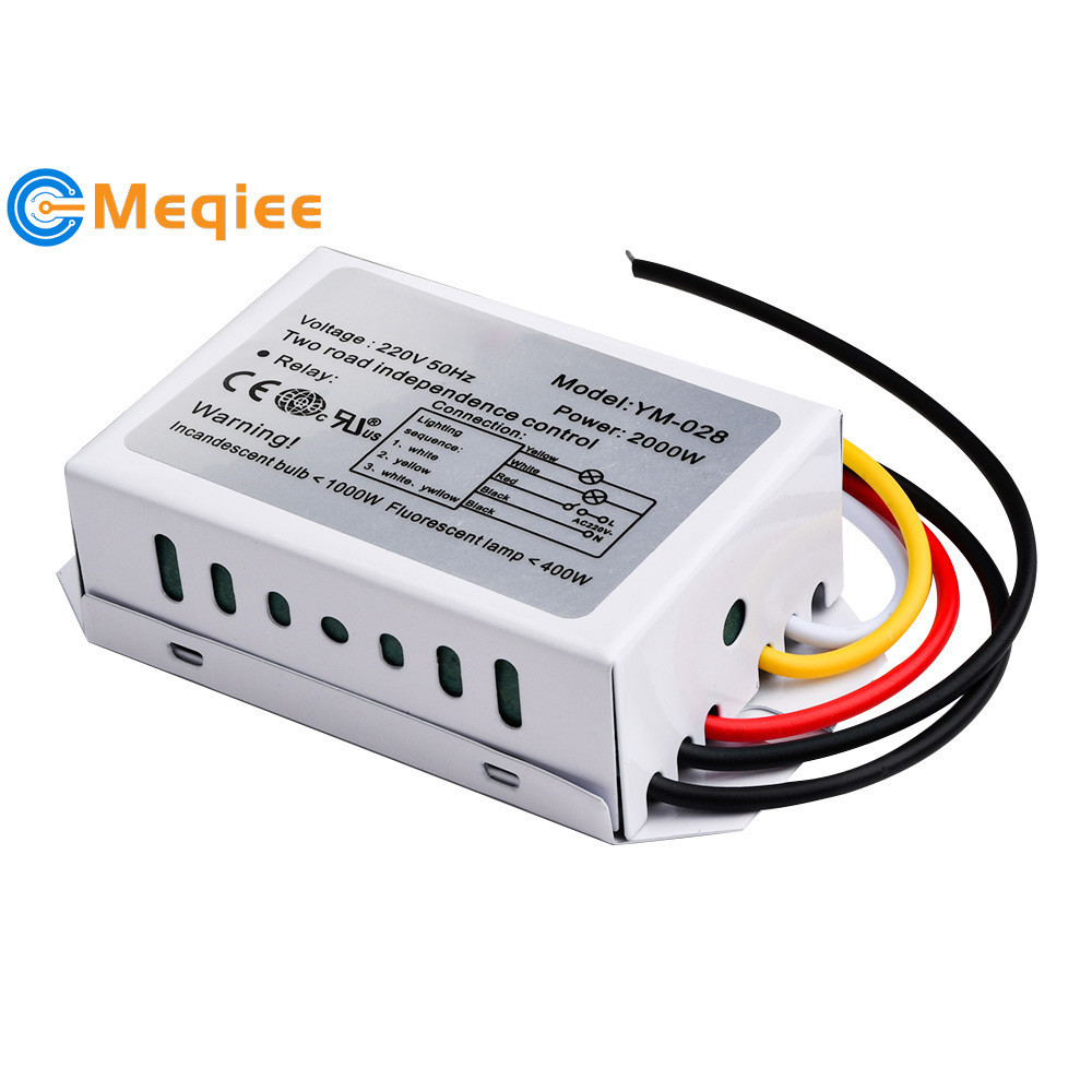 220V Two way Three section Digital Segmentation Switch Two way Grouping ...