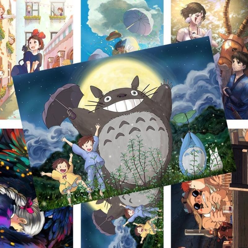 My Neighbor Totoro poster Hayao Miyazaki weather Spirited Anime Merchandise Room Bedroom Wall