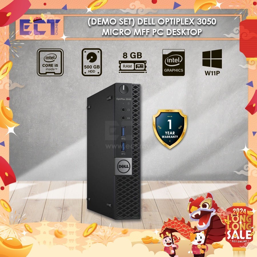 (Demo Set) Dell Optiplex 3050 Micro MFF PC Desktop (i5-7400T 3.0Ghz ...