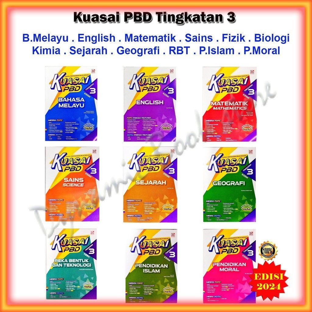 Buku Latihan : Kuasai PBD KSSM Tingkatan 3 Edisi 2024 - B.Melayu ...