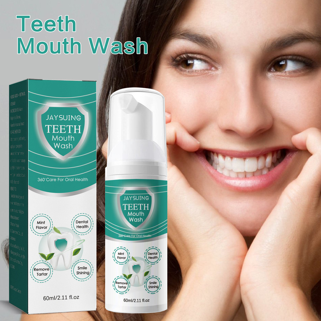 60ml Tooth Deep Cleansing Foam Teeth Whitening Mousse Toothpaste Remove ...