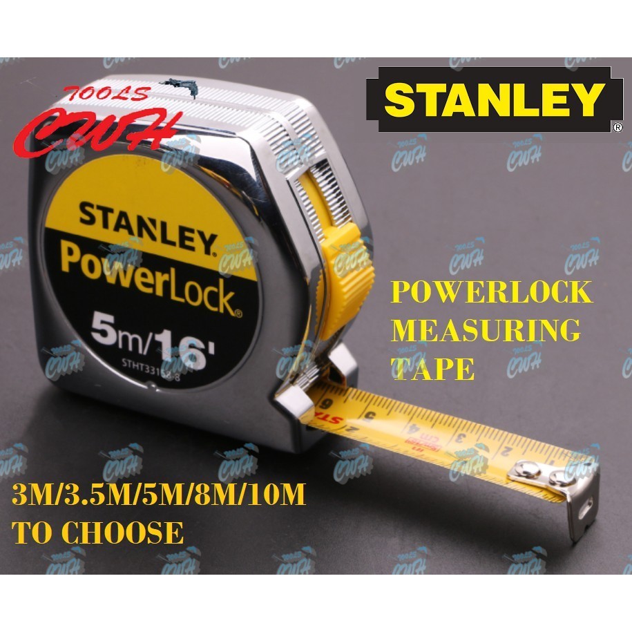 STANLEY POWERLOCK TAPE MEASURING TAPES3M 3.5M 5M 8M 10M RULER ...