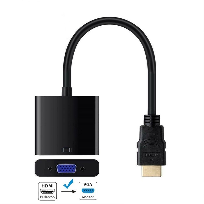 1080P HDMI to VGA Adapter Video Converter Cable Adapter/ With Audio ...