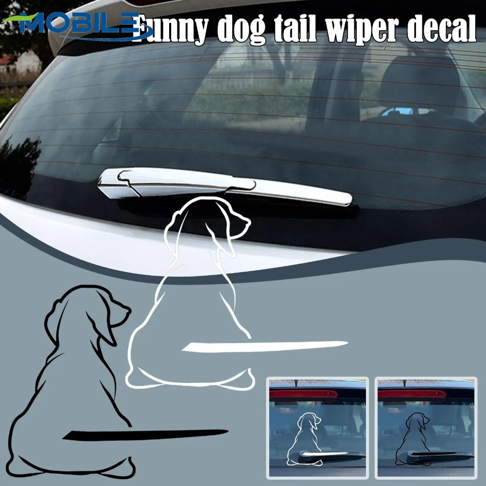 [ Featured ] Auto Window Art Murals - Funny Dog Car Sticker - Cartoon ...