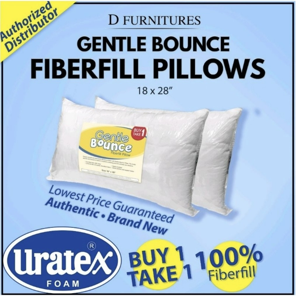 Uratex Gentle Bounce fiber pillow Covered with a brushed microfiber