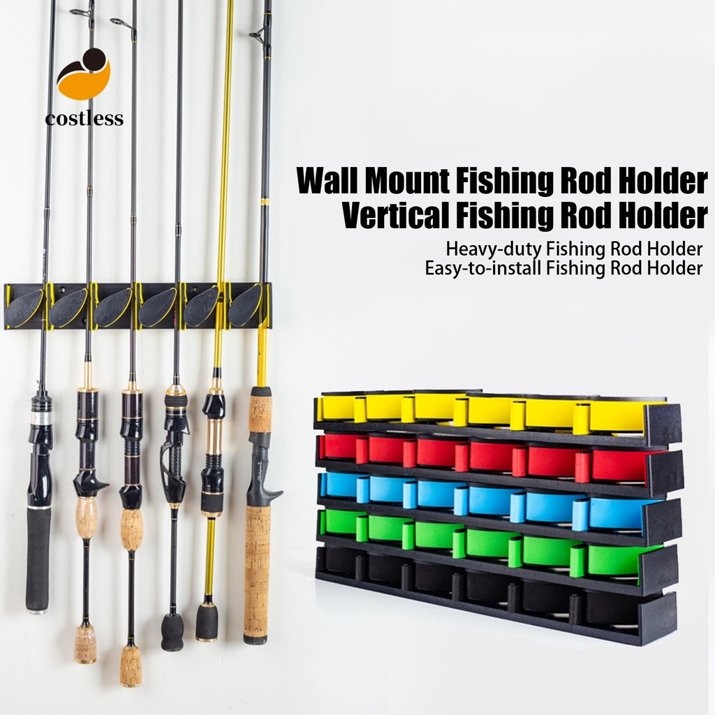 CTL Wall Mount Fishing Rod Holder Adjustable Heavy Duty Vertical 3 to ...