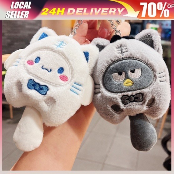 Kuromi Sanrio Plush Keychain Cinnamoroll my melody Fortune Cat ...