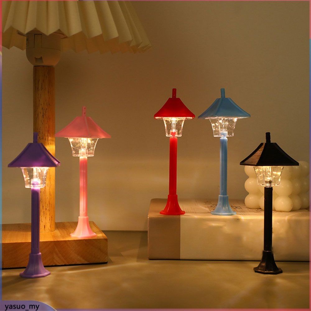 Mini Street Light Led Night Light Street Scene Ornament Small Table ...