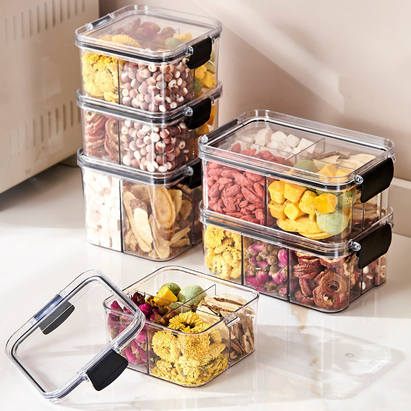 Sealed Grid Box Food Grade Refrigerator Box Kitchen Cereals Dried Fruit ...