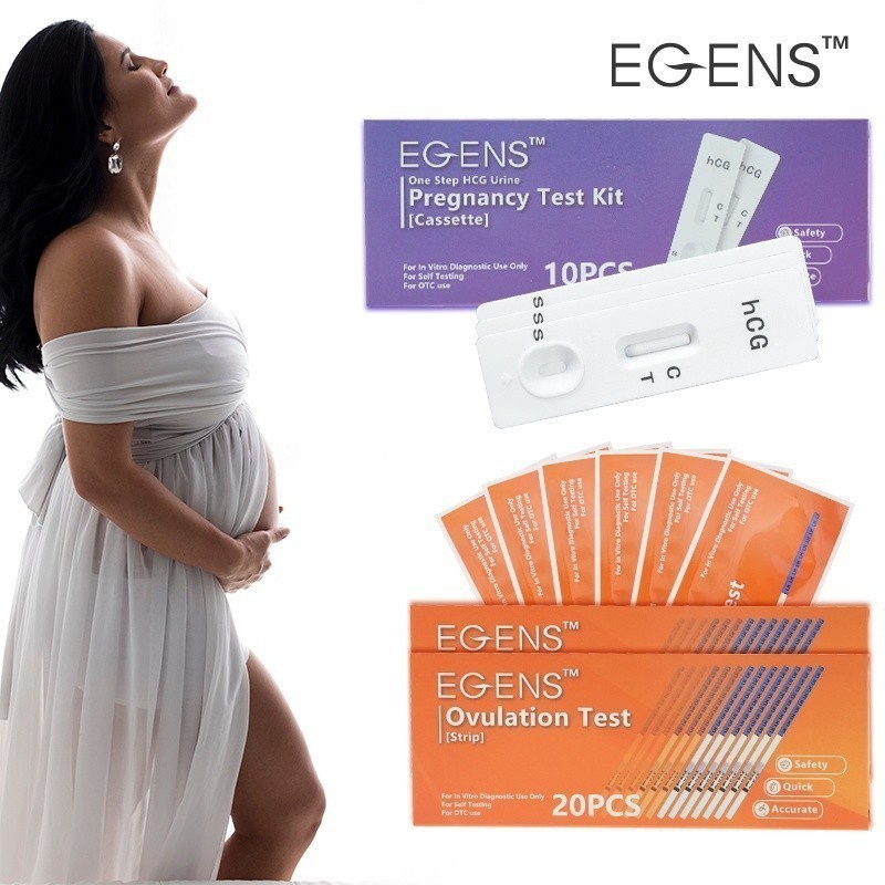 EGENS 10 HCG Test Kit Cassette+40 LH Test Kit Strip Healthy Pregnancy