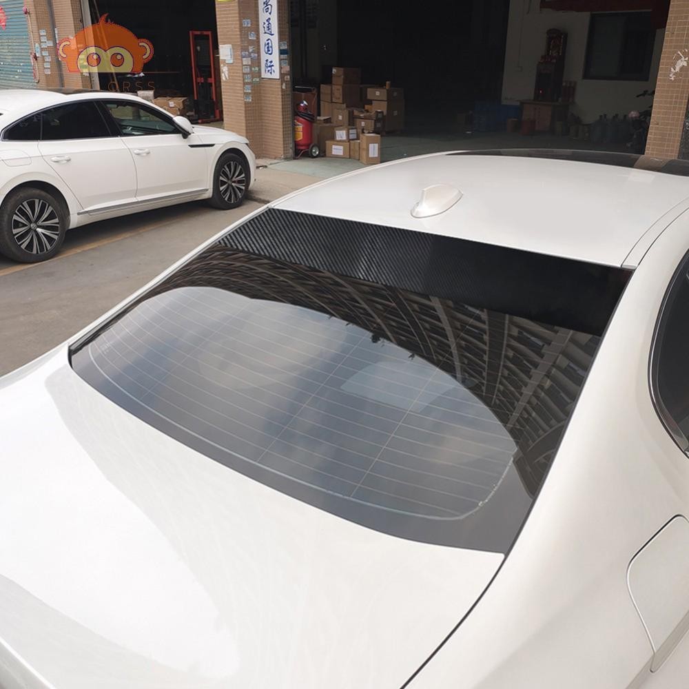 Car Van Windscreen Sunstrip Sticker Carbon Fiber Black Car Visor Sun