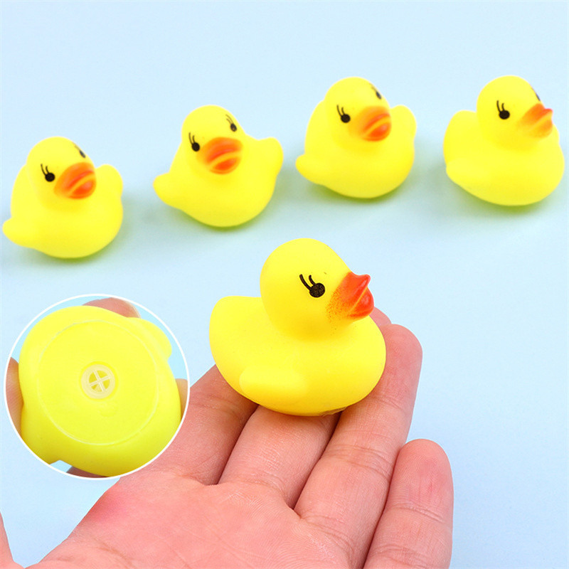 Little Yellow Duck Vinyl Toy Water Play Toys Cartoon Pinch And Scream 