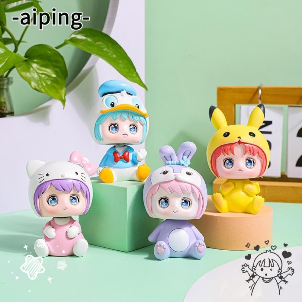 AIPING1 Dolls Model, Pikachu Rabbit Kitty Duck Can Shake Head Anime ...